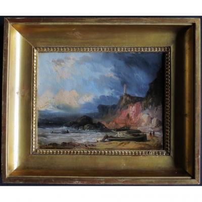 The Beach At The Foot Of Cliffs Of Iport.