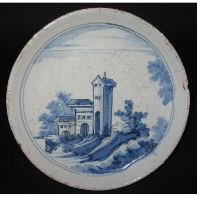 In Earthenware Plate From Nevers XVII Century