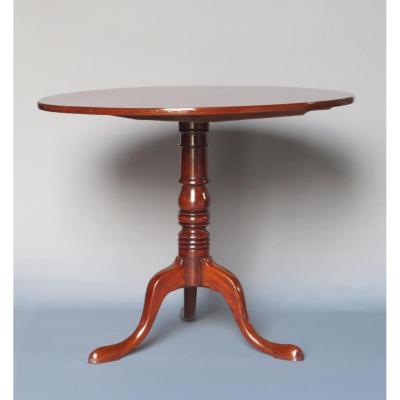 Pedestal Table In Mahogany, Empire Period.