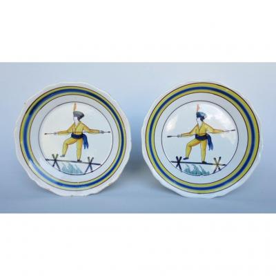 Pair Of Plates Tightrope, Nevers.