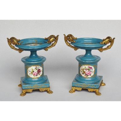 Porcelain Cassolettes, Attributed To Jacob Petit.