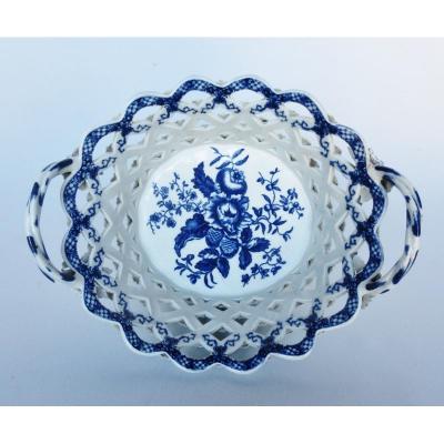 Porcelain Basket From Caughley, Eighteenth Century.