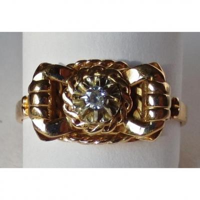 Gold And Diamond Ring.