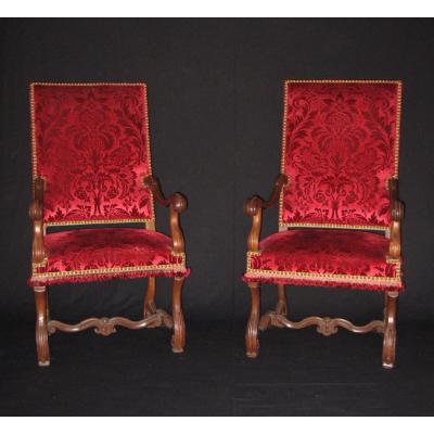 Pair Of Armchairs Louis XIV