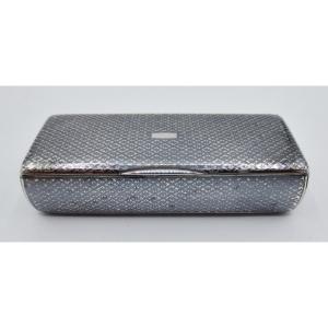 Snuffbox In Niellé Silver, Charles X Period.