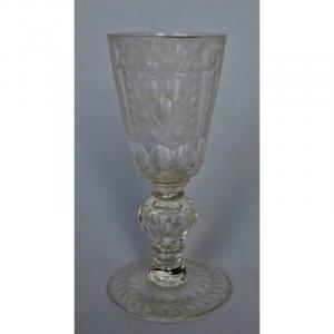 Verre à Jambe Bohème, Milieu Du XVIIIe Siècle. 