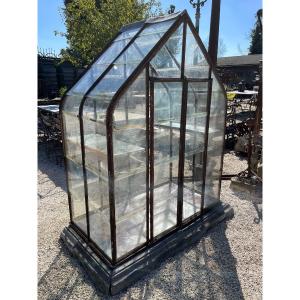 Small Antique Village Greenhouse Assembled With Original Materials 20th Century