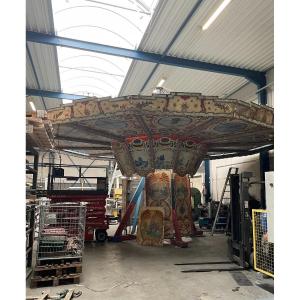 Exclusive Antique Wooden Dutch Merry-go-round, Fairground Carousel, 20th Century