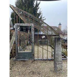 Wrought Iron Wall Greenhouse, Antique Wrought Iron Wall Greenhouse