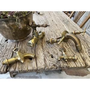 Exclusive Aantique Taps, Water Taps In Brass Connectable To The Existing Water Supply System