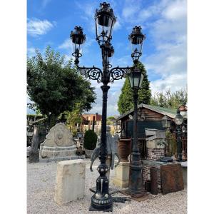 Antique Brussels Lamp Post With 5 Heads