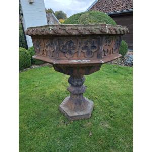 Antique Cast Iron Baptismal Font 