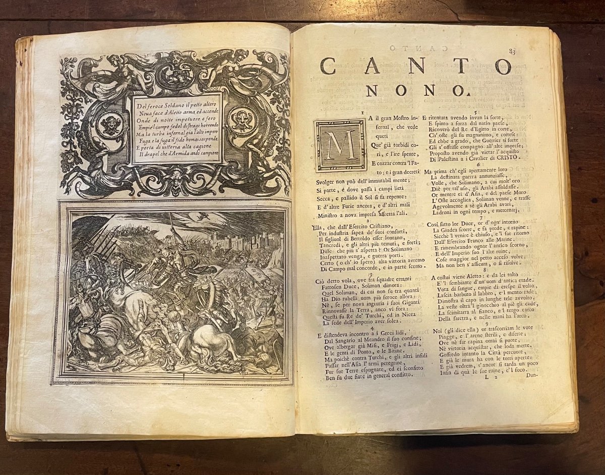 Libro "La Gerusalemme Liberata" di Torquato Tasso. Mainardi, Urbino 1735-photo-3