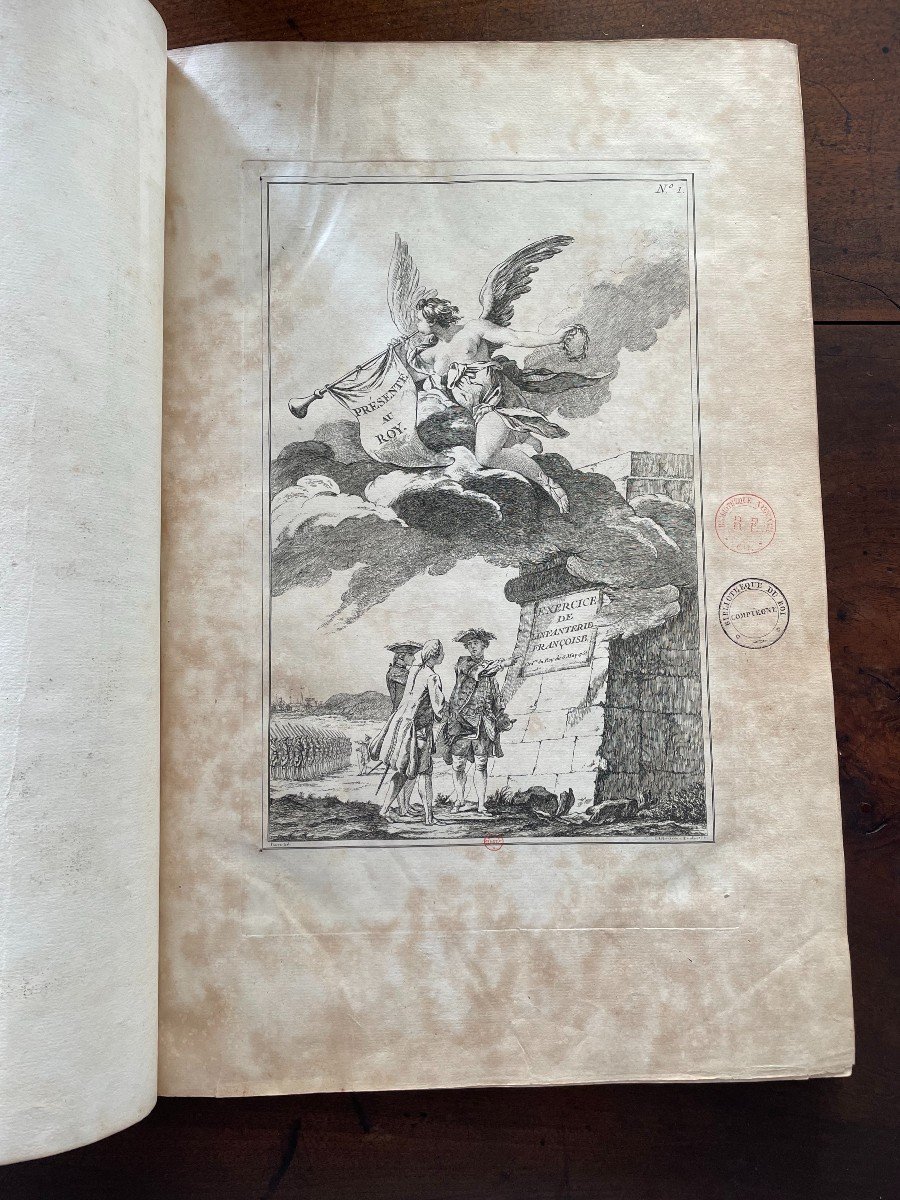 Libro "Exercice del'Infanterie francoise ordonne para le Roy". Parigi 1757-photo-5