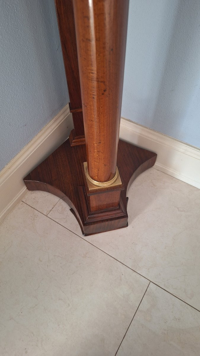 Piccola Console di epoca Impero in noce-photo-2