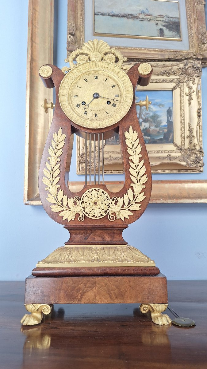 Orologio a lira in stile Carlo X-photo-4