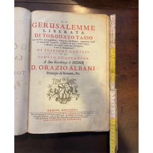 Libro "La Gerusalemme Liberata" di Torquato Tasso. Mainardi, Urbino 1735