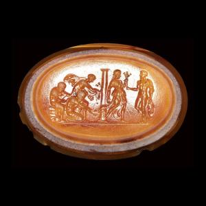 Circle Of Valerio Belli (1468-1546). A Large Renaissance Agate Intaglio. Mythological Scene