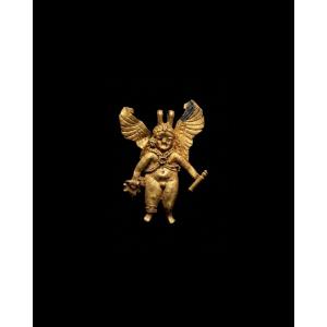 Hellenistic Gold Pendant Depicting Winged Eros