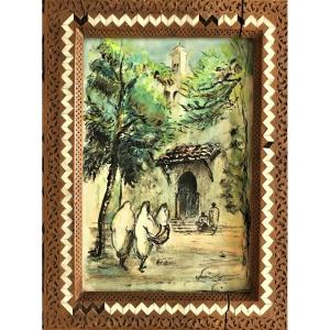 Gustave Lino 1893/1961 Watercolor And Ink Orientalise