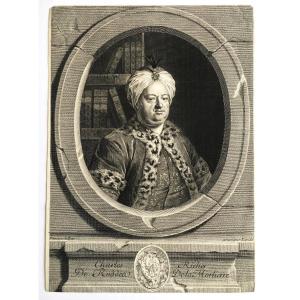 Quentin La Tour, Portrait Of Charles De La Morlierre, Engraving From 1734