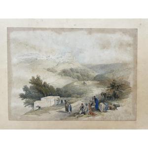 David Roberts 1796/1864 Ruins Of The Church Of Saint John At Sabaste Or Sabastya 1839 Print,