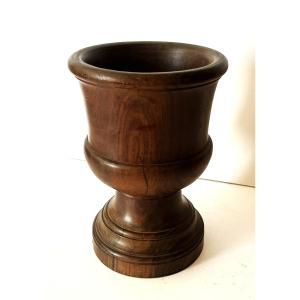 Large Guaiac Mortar From The 17th Or 18th Century 