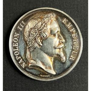 Napoleon III Medal, Lycée Louis Le Grand 1865 In Silver