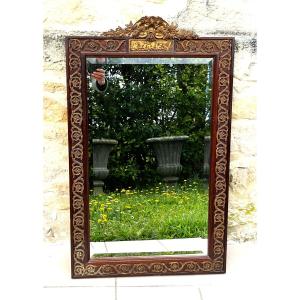 Napoleon III Mirror In Bronze And Mahogany