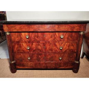Empire Period Mahogany Commode