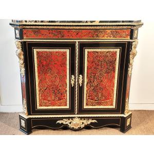 Napoleon III Period Two-door Boulle Marquetry Cabinet