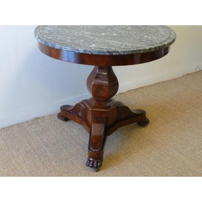 Cuban Mahogany Pedestal Table, Restoration Period