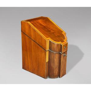 18th Century George III Period Mahogany Knife Box