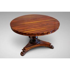 19th Century William IV Period Goncalo Alves Center Table