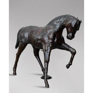 Large Leather Model Of A Horse Stamped By Liberty & Co London, C1930