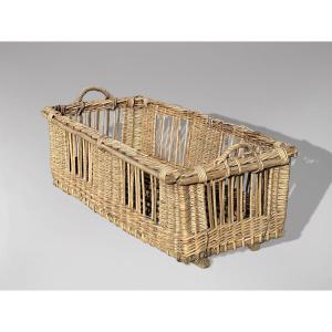 Oversized Early 20th Century Wicker Basket