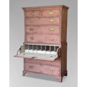 18th Century George III Period Mahogany Painted Tallboy