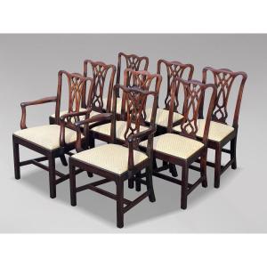 Early 19th Century Set Of 8 George IV Period Mahogany Dining Chairs