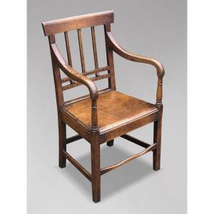 18th Century George III Period Elm Country House Armchair
