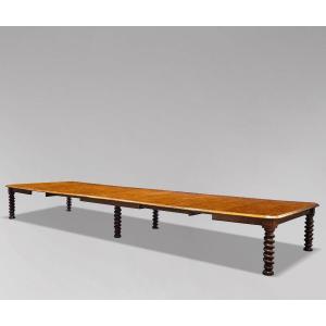 Impressive 19th Century William IV 6m Pollard Oak Extending Dining Table Stamped Gillow