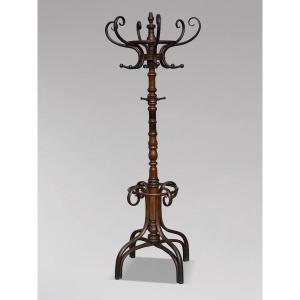 19th Century Bentwood Beech Coat & Hat Stand Labelled Fischel