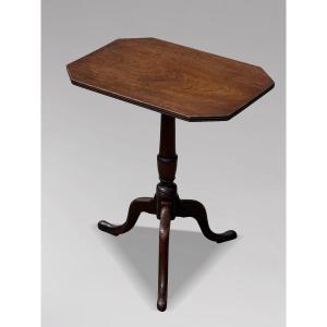 18th-century George III Period Octagonal Mahogany Tripod Table