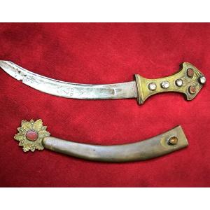Oriental Style Dagger Signed "brown" Restoration Period