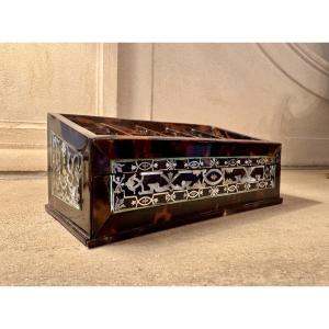 18th Century Game Box Covered In Tortoiseshell.