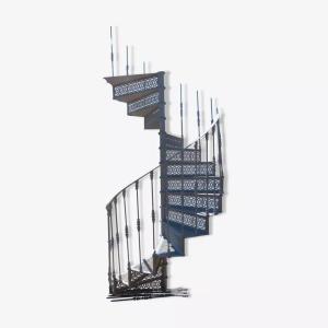 Twentieth Cast Iron Spiral Staircase