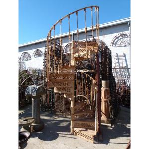 20th Century Cast Iron Spiral Staircase