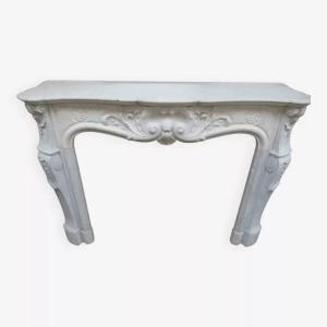 Louis XVI Marble Fireplace, 19th Century