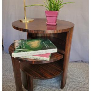 Art-deco Pedestal Table Macassar Ebony