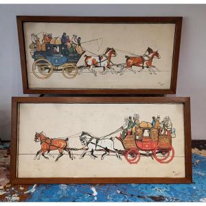 Pair Of Illustrations - Cécile Aldin