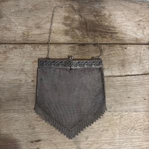 Metallic Mesh Evening Bag